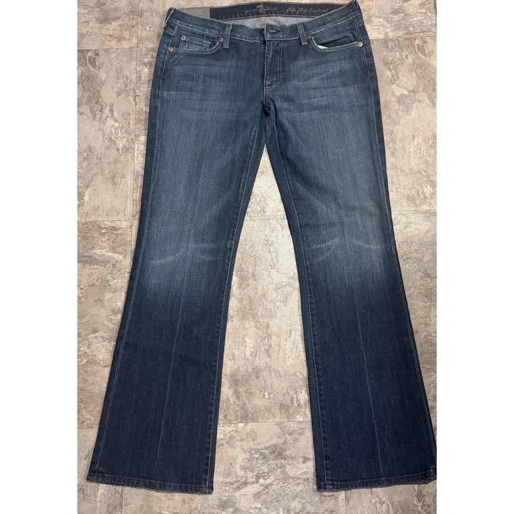 7 For All Man Kind Vintage Y2K Flip Flop Bootcut Jeans Denim 32 NWT Low Rise